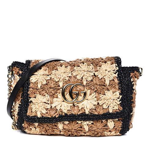 gucci raffia shoulder bag|Gucci shoulder bags for women.